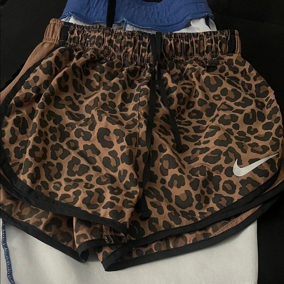 Nike | Shorts | Nike Brown Leopard Print Shorts | Poshmark